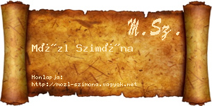 Mözl Szimóna névjegykártya
